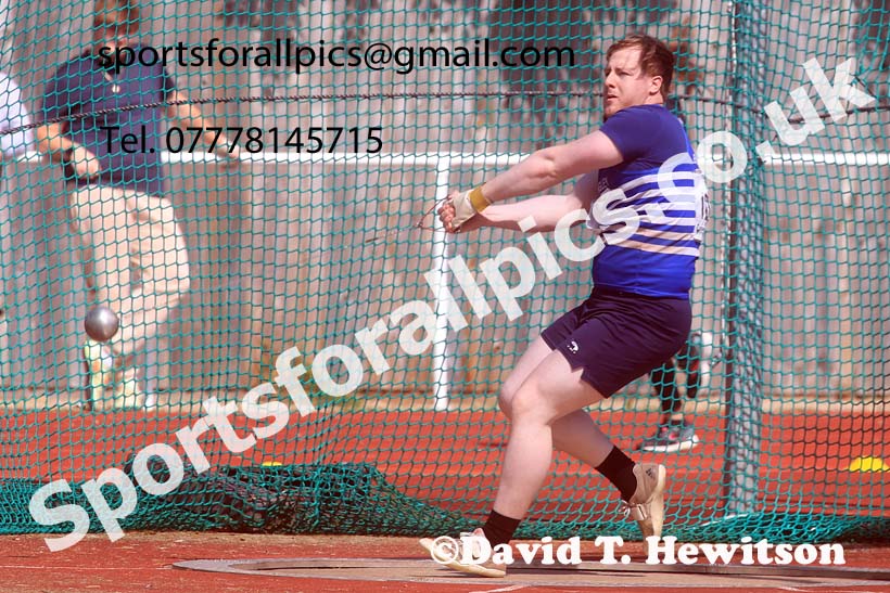 Senior Mens hammer, 2024 Northern Senior and Under-20s Track and Field Champs, Middlesbrough.  Photo: David T. Hewitson/Sports for All Pics